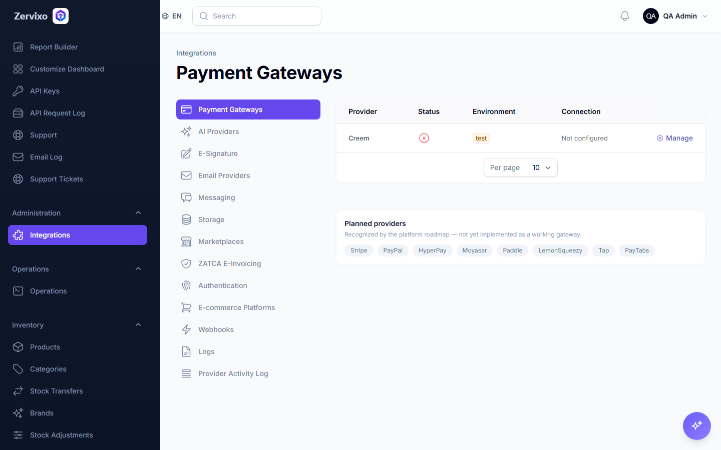 اربط بوابات الدفع التي تستخدمها